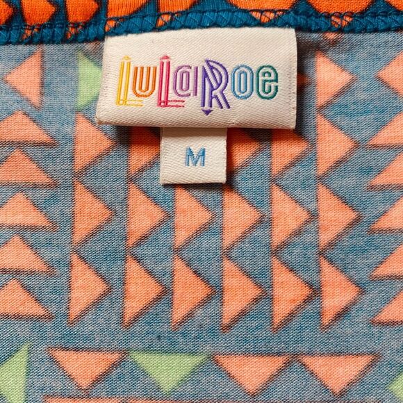 LuLaRoe Simply Comfortable Maxi Dress Geometric Print Short Sleeve Sz M - Picture 5 of 7